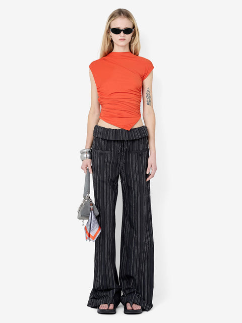 ROMI PANT - BLACK/IVORY STRIPE