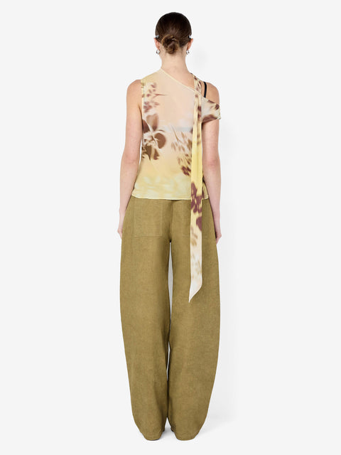 DAMIEN BARREL LEG PANT - MUSTARD