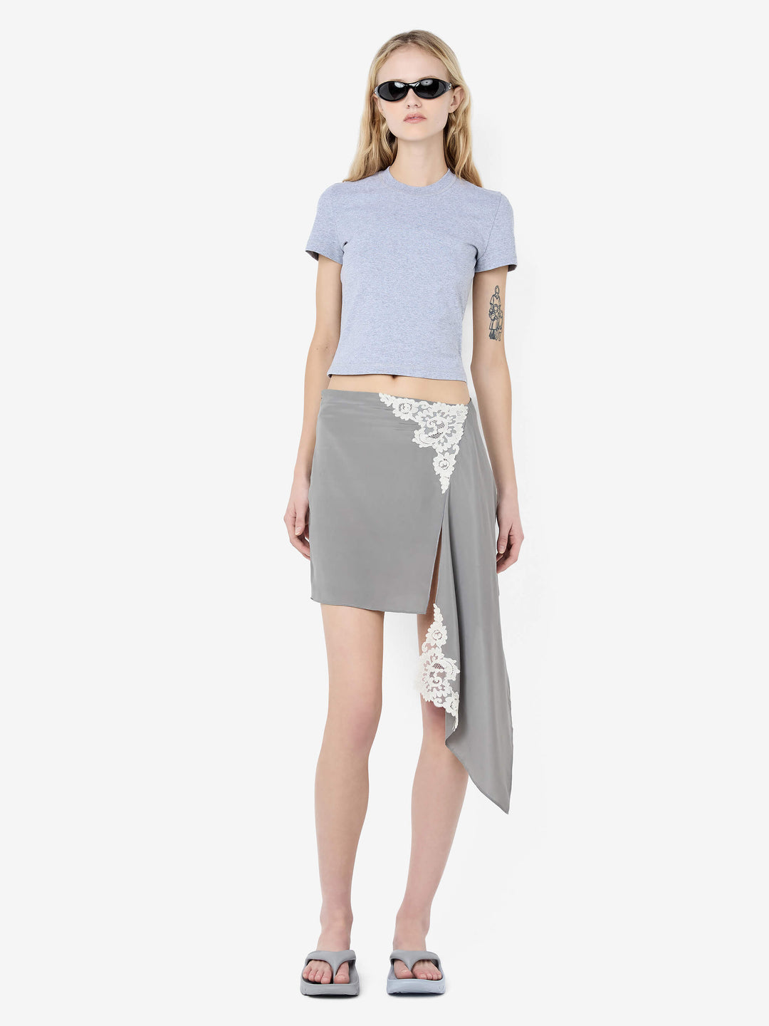 CLAUDETTE BABY TEE - GREY MARLE