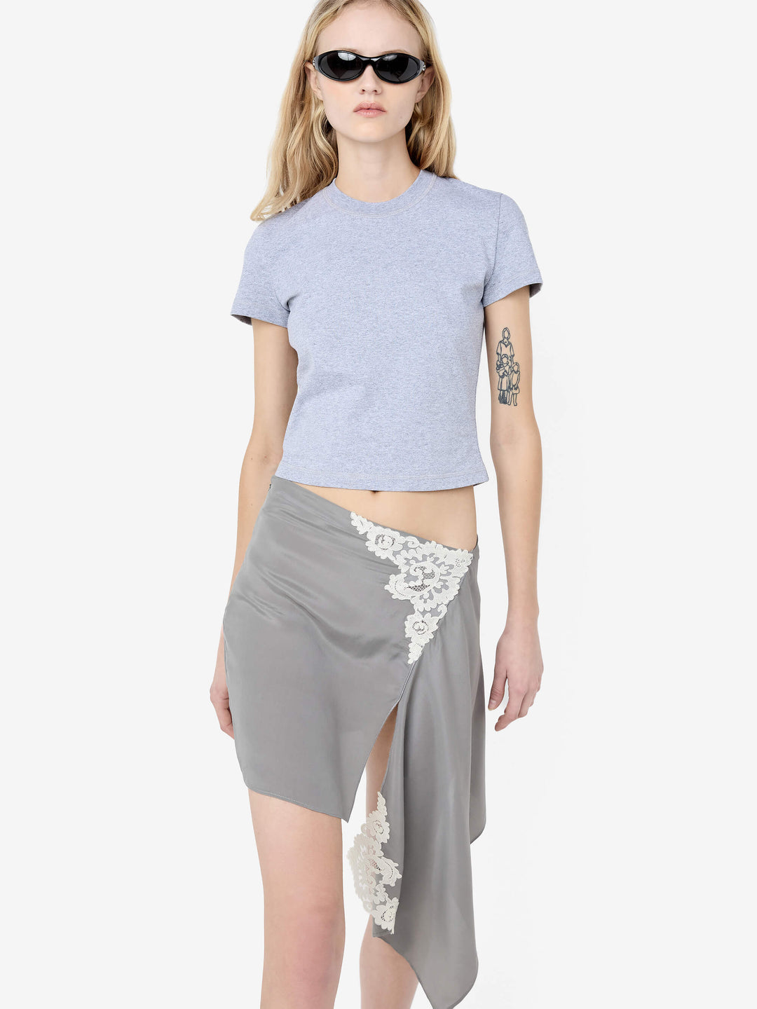 CLAUDETTE BABY TEE - GREY MARLE