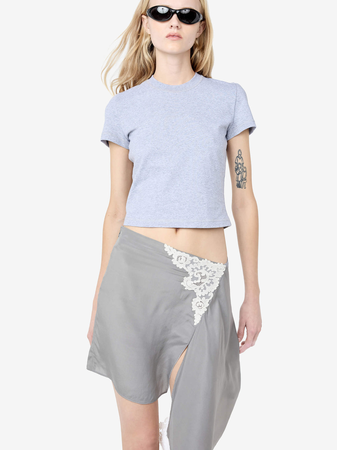 CLAUDETTE BABY TEE - GREY MARLE