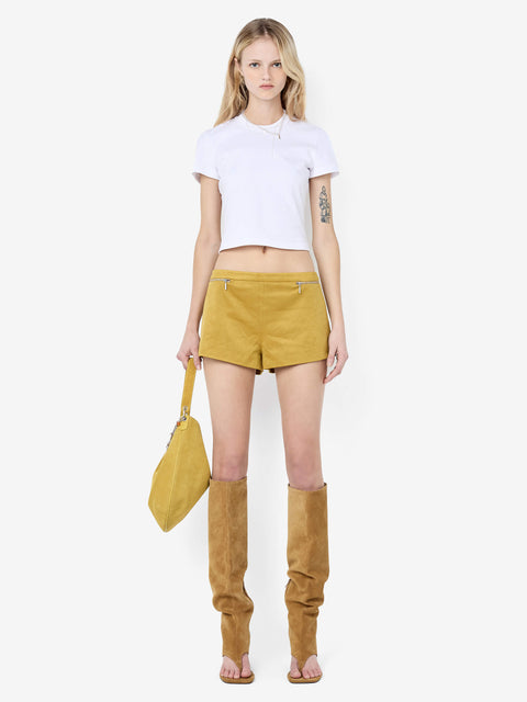 CHAMBORD ZIP SHORT - OLIVE OIL