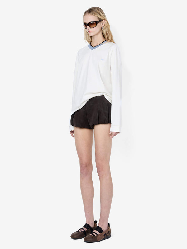VARSITY LONG SLEEVE TEE - IVORY