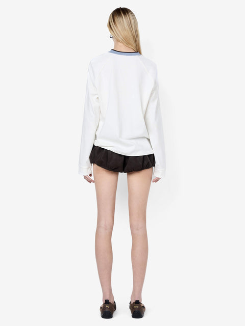 VARSITY LONG SLEEVE TEE - IVORY