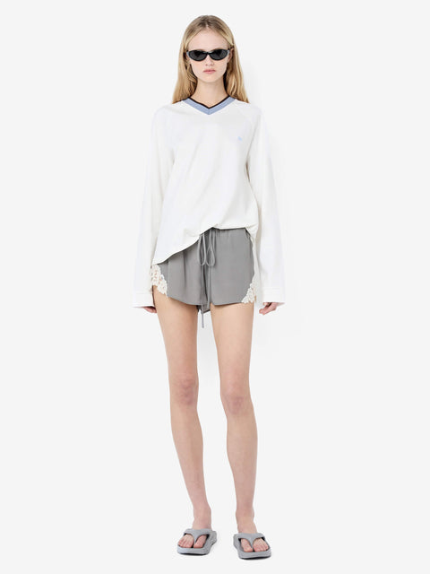 CHATEAU SHORT - SLATE GREY/IVORY