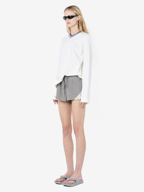 CHATEAU SHORT - SLATE GREY/IVORY