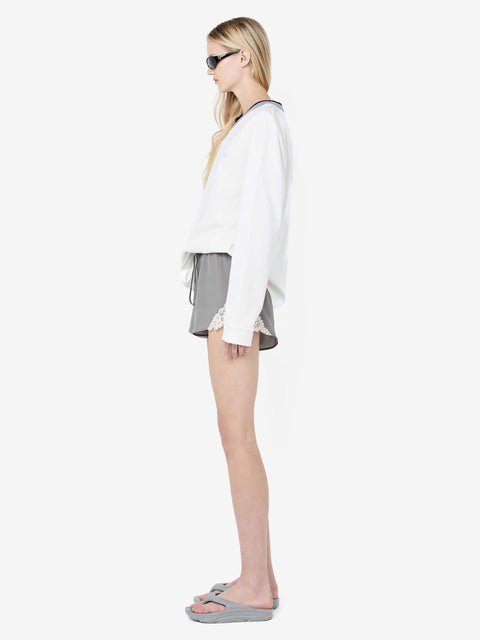 CHATEAU SHORT - SLATE GREY/IVORY