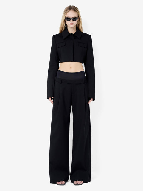 MIRREN CROPPED BLAZER - BLACK