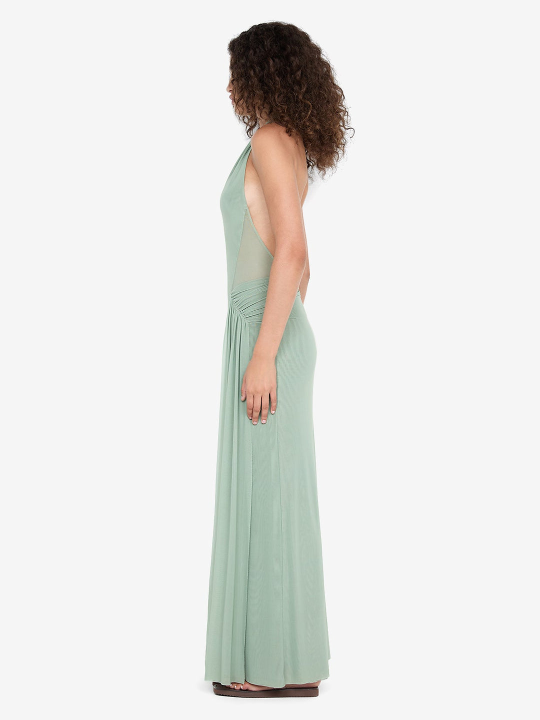 JUNIPER HALTER MAXI DRESS - PISTACHIO