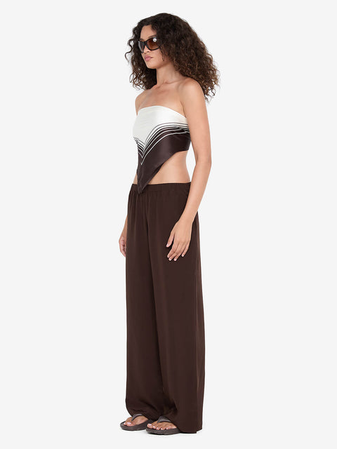 SILK PANT - CHOC