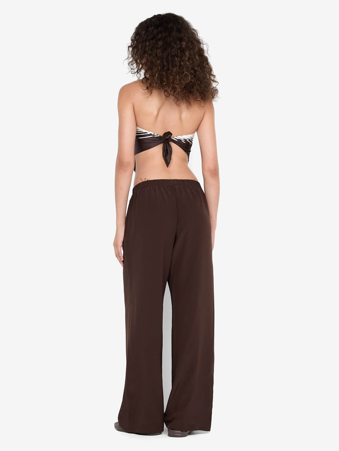 SILK PANT - CHOC