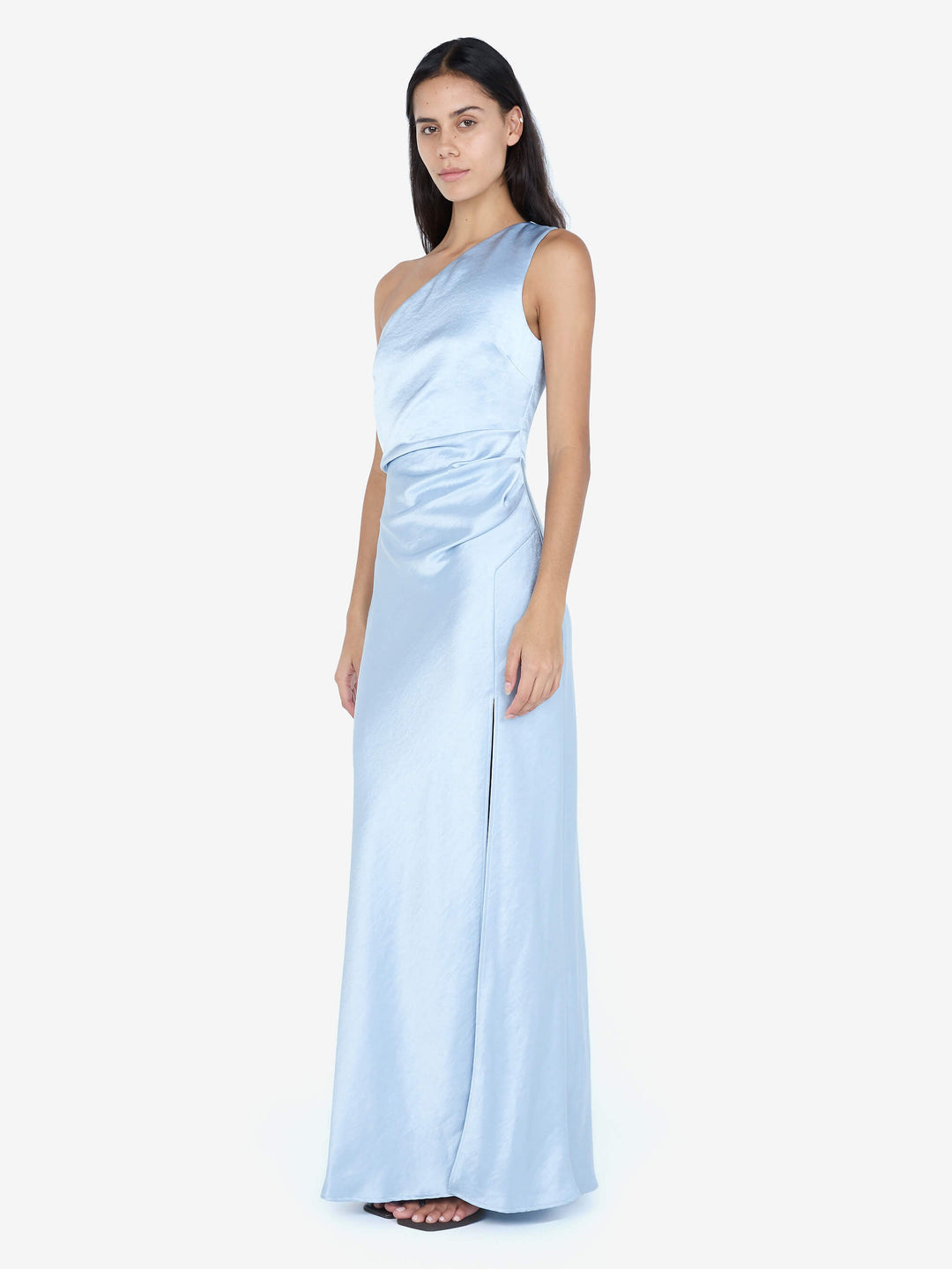THE DREAMER ASYM DRESS - DUSTY BLUE