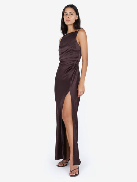 THE DREAMER MAXI DRESS - DARK CHOCOLATE