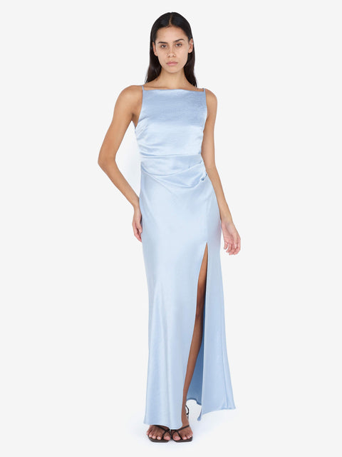 THE DREAMER MAXI DRESS - DUSTY BLUE