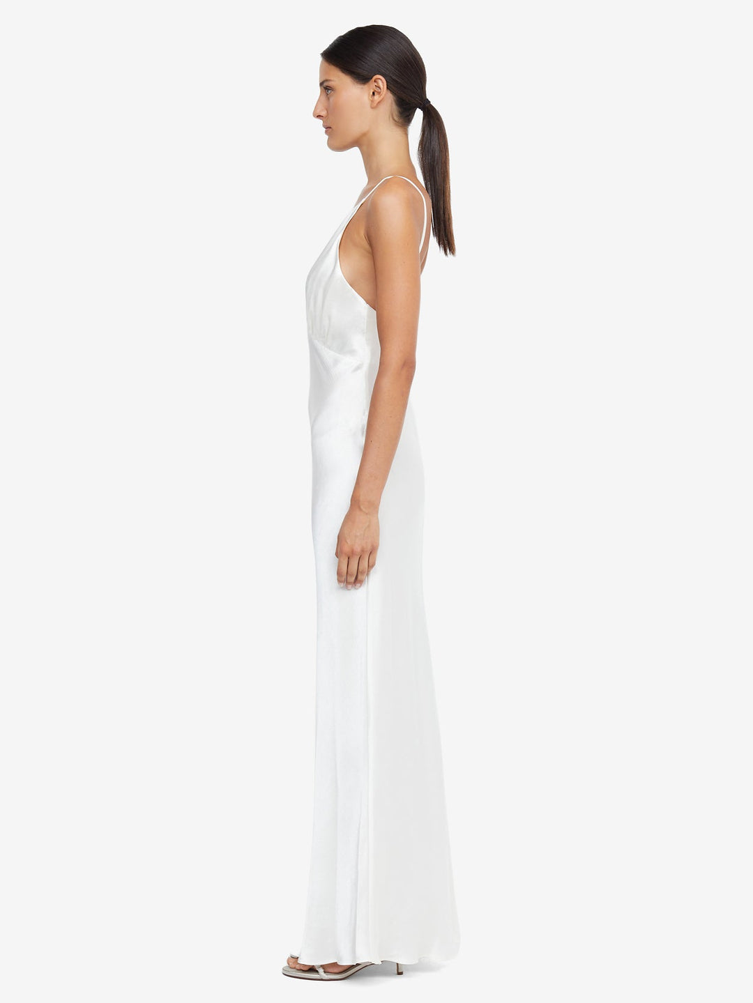 Moon Dance V Neck Bride Bridesmaid Maxi Dress in Ivory by Bec + Bridge