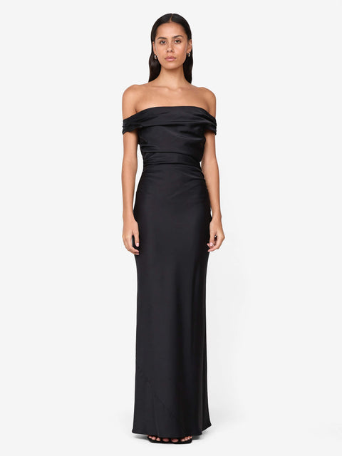 ETERNITY OFF SHOULDER MAXI - BLACK
