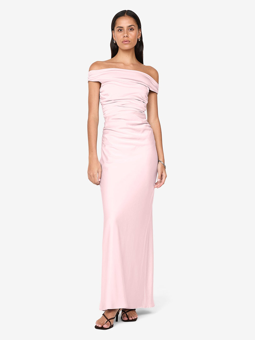 ETERNITY OFF SHOULDER MAXI - POWDER PINK