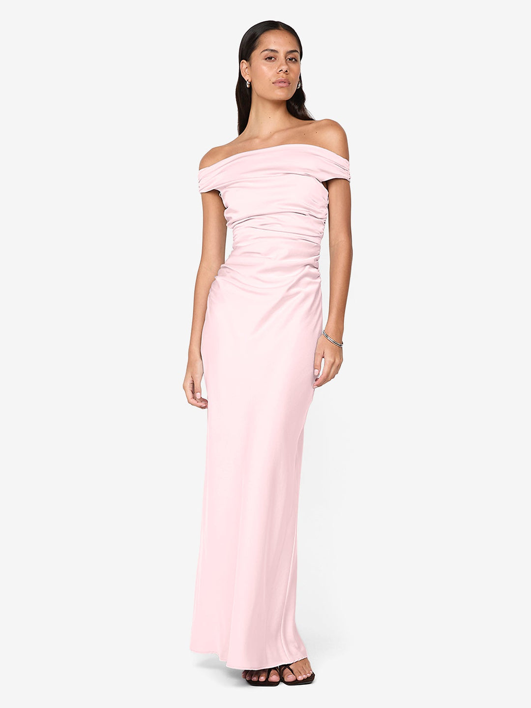 ETERNITY OFF SHOULDER MAXI - POWDER PINK