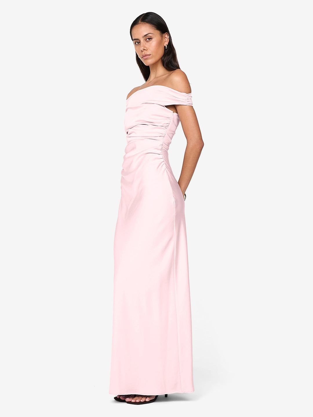 ETERNITY OFF SHOULDER MAXI - POWDER PINK