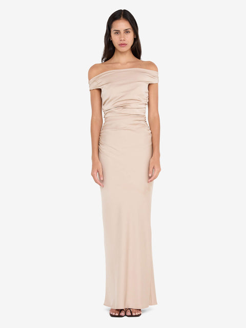 ETERNITY OFF SHOULDER MAXI - SAND