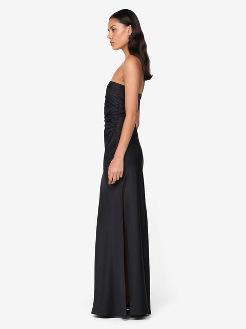 ETERNITY STRAPLESS MAXI DRESS - BLACK