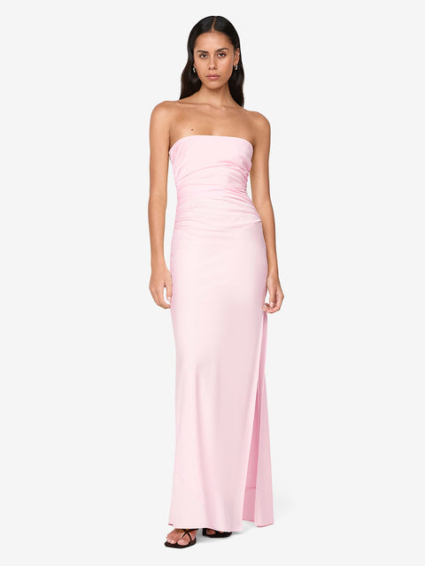 ETERNITY STRAPLESS MAXI DRESS - POWDER PINK