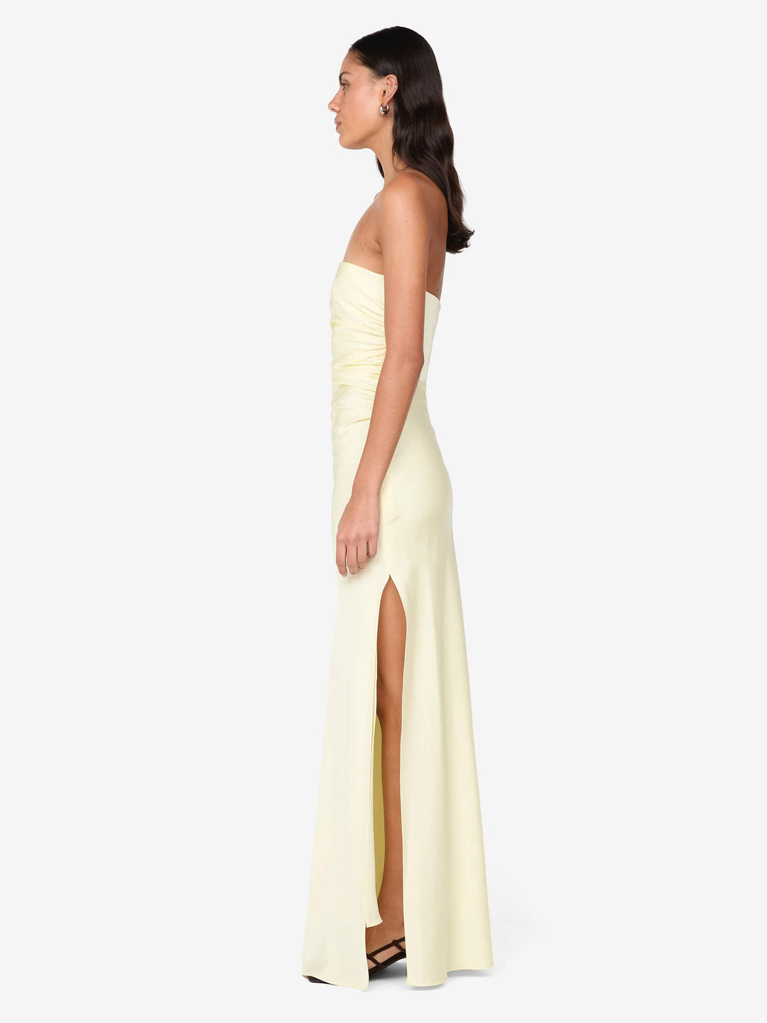 ETERNITY STRAPLESS MAXI DRESS - ICE YELLOW