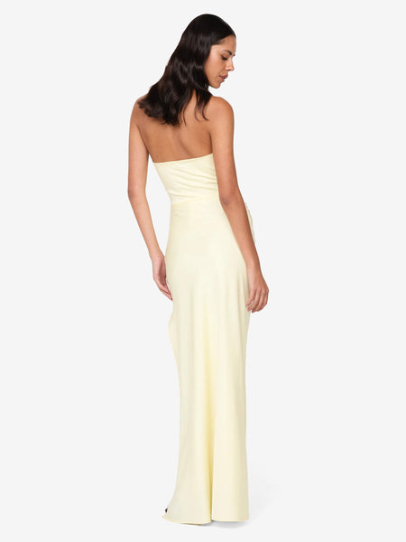 bec and bridge yellow strapless dress Eternity Strapless Maxi in Ice Yellow - BEC + BRIDGE