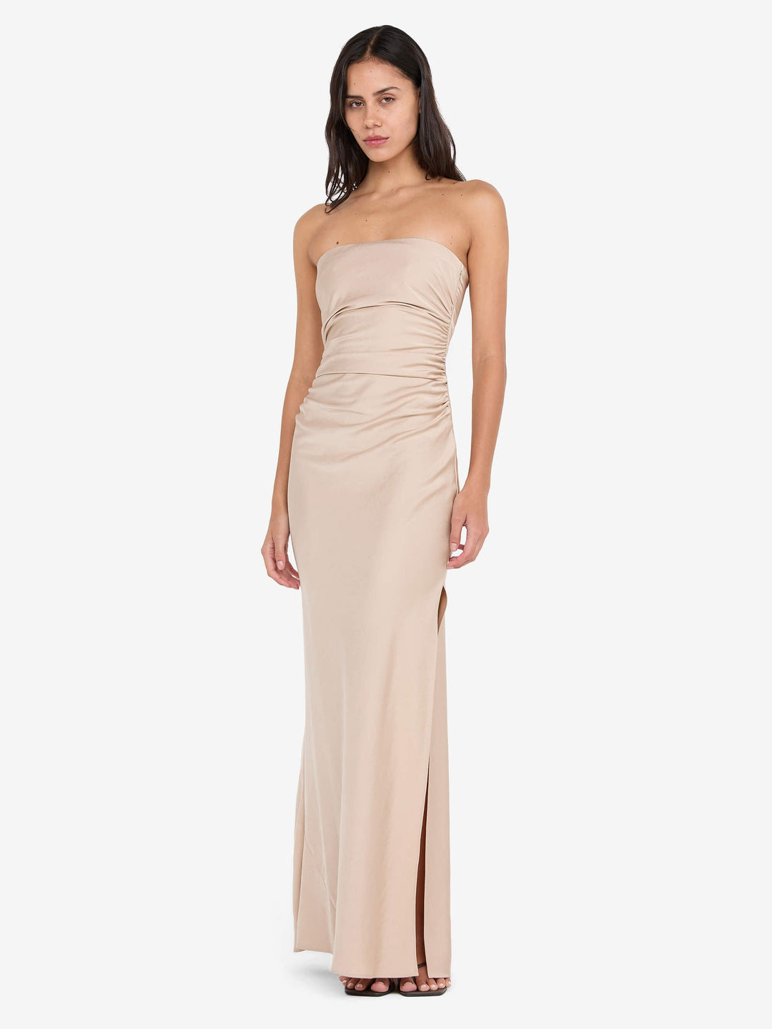 ETERNITY STRAPLESS MAXI DRESS - SAND