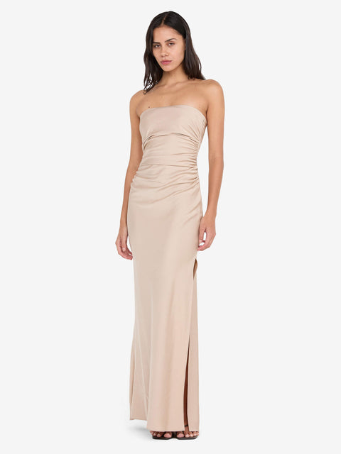 ETERNITY STRAPLESS MAXI DRESS - SAND