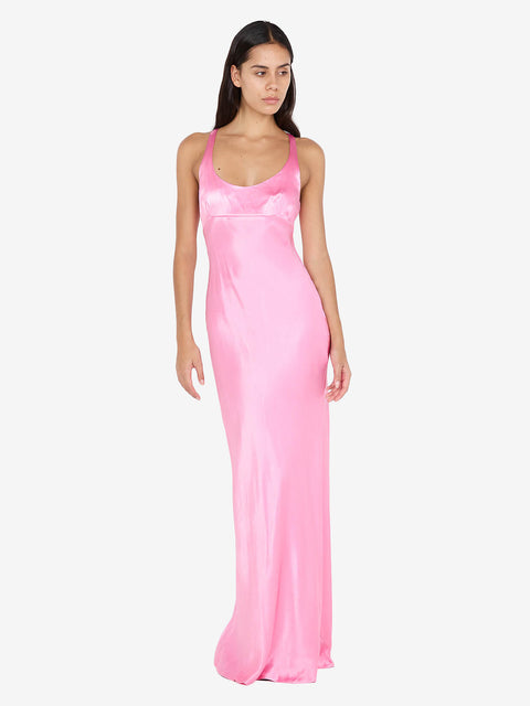 MAXINA CROSSOVER DRESS - CANDY PINK