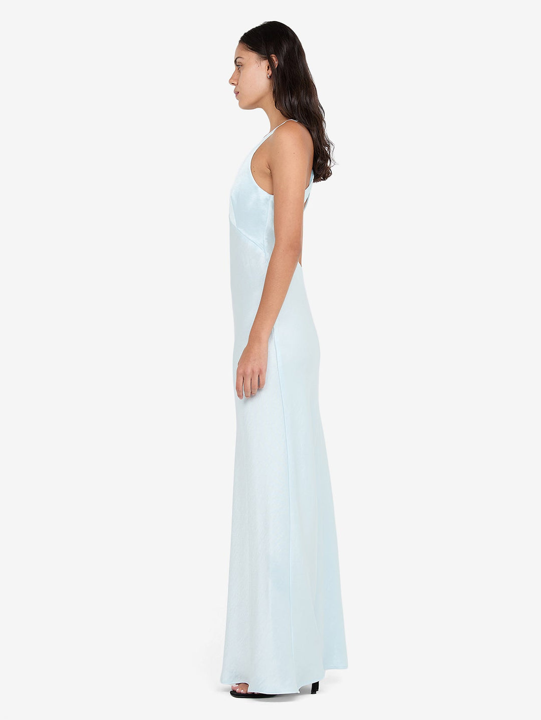THE DREAMER V NECK DRESS - ARCTIC BLUE