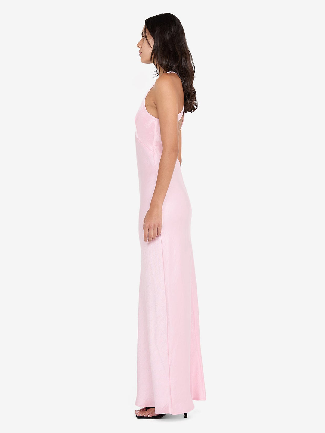 THE DREAMER V NECK DRESS - POWDER PINK
