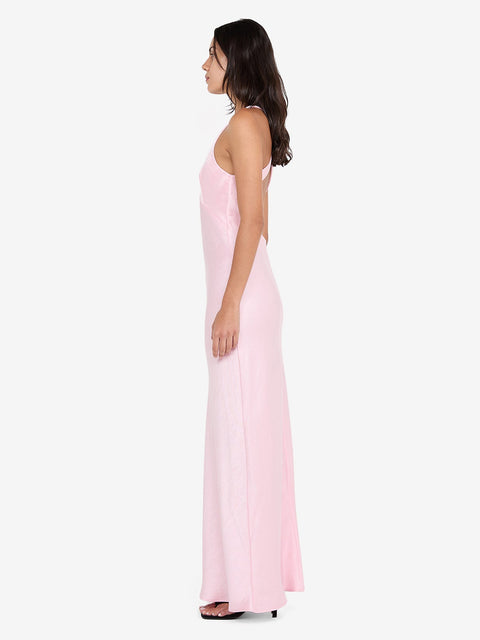 THE DREAMER V NECK DRESS - POWDER PINK