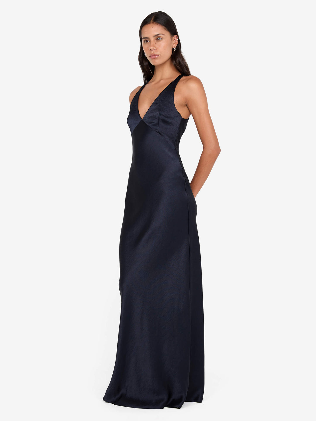 THE DREAMER V NECK DRESS - INK