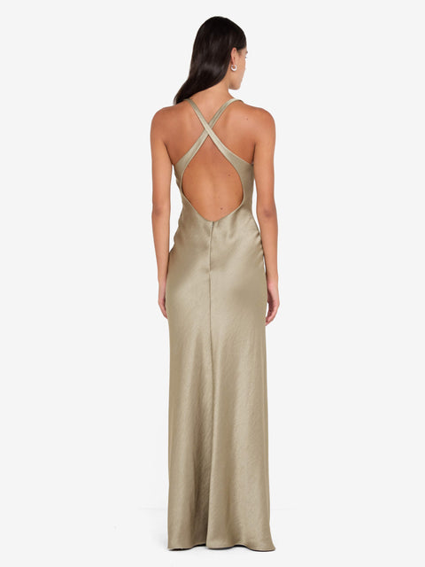 THE DREAMER V NECK DRESS - SAGE