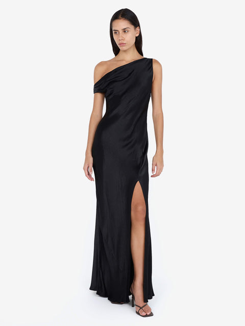 SOL ASYM DRESS - BLACK