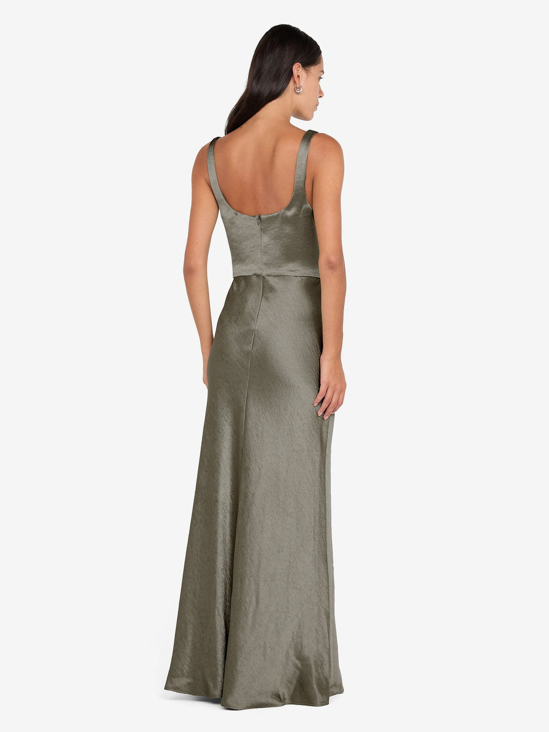 AUSTEN COWL NECK MAXI DRESS - DK WILLOW