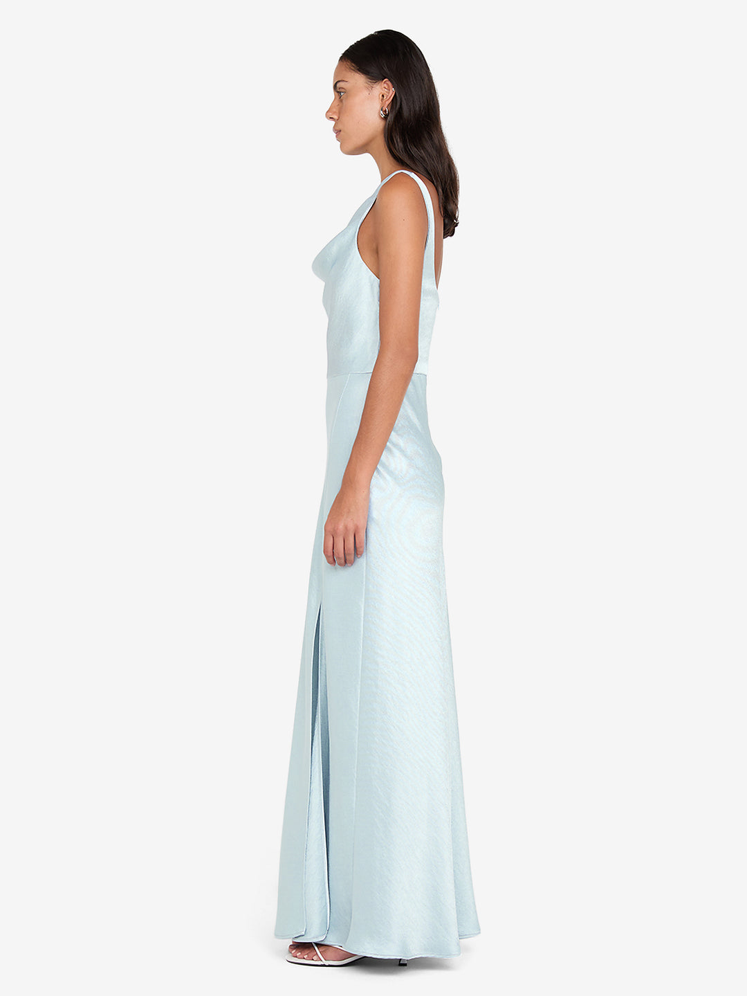 AUSTEN COWL NECK MAXI DRESS - ARCTIC BLUE