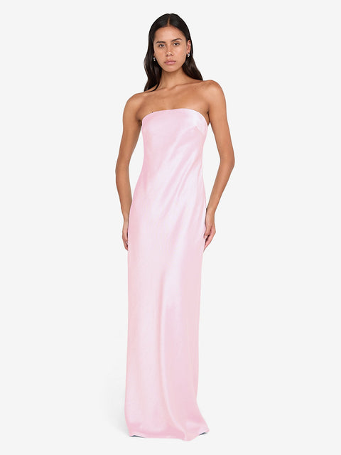 AUSTEN STRAPLESS MAXI DRESS - POWDER PINK
