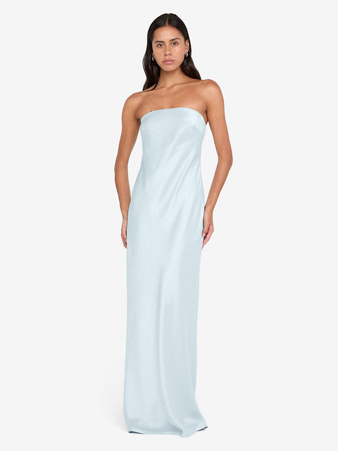 AUSTEN STRAPLESS MAXI DRESS - ARCTIC BLUE