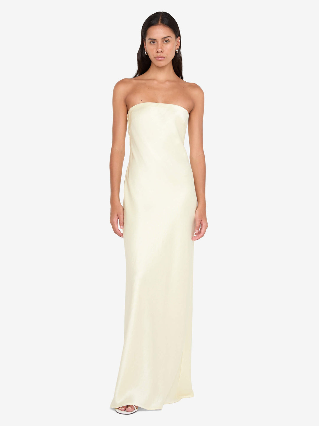 AUSTEN STRAPLESS MAXI DRESS - ICE YELLOW