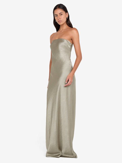 AUSTEN STRAPLESS MAXI DRESS - SAGE