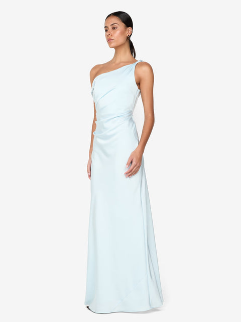 LUNETTA TWIST STRAP DRESS - ARCTIC BLUE