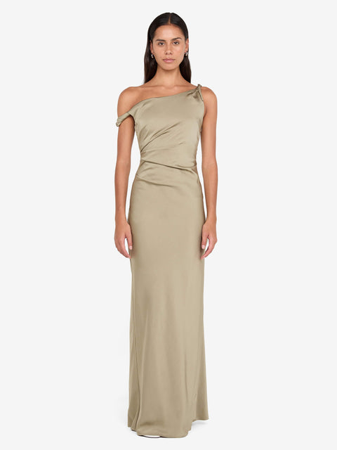 LUNETTA TWIST STRAP DRESS - SAGE