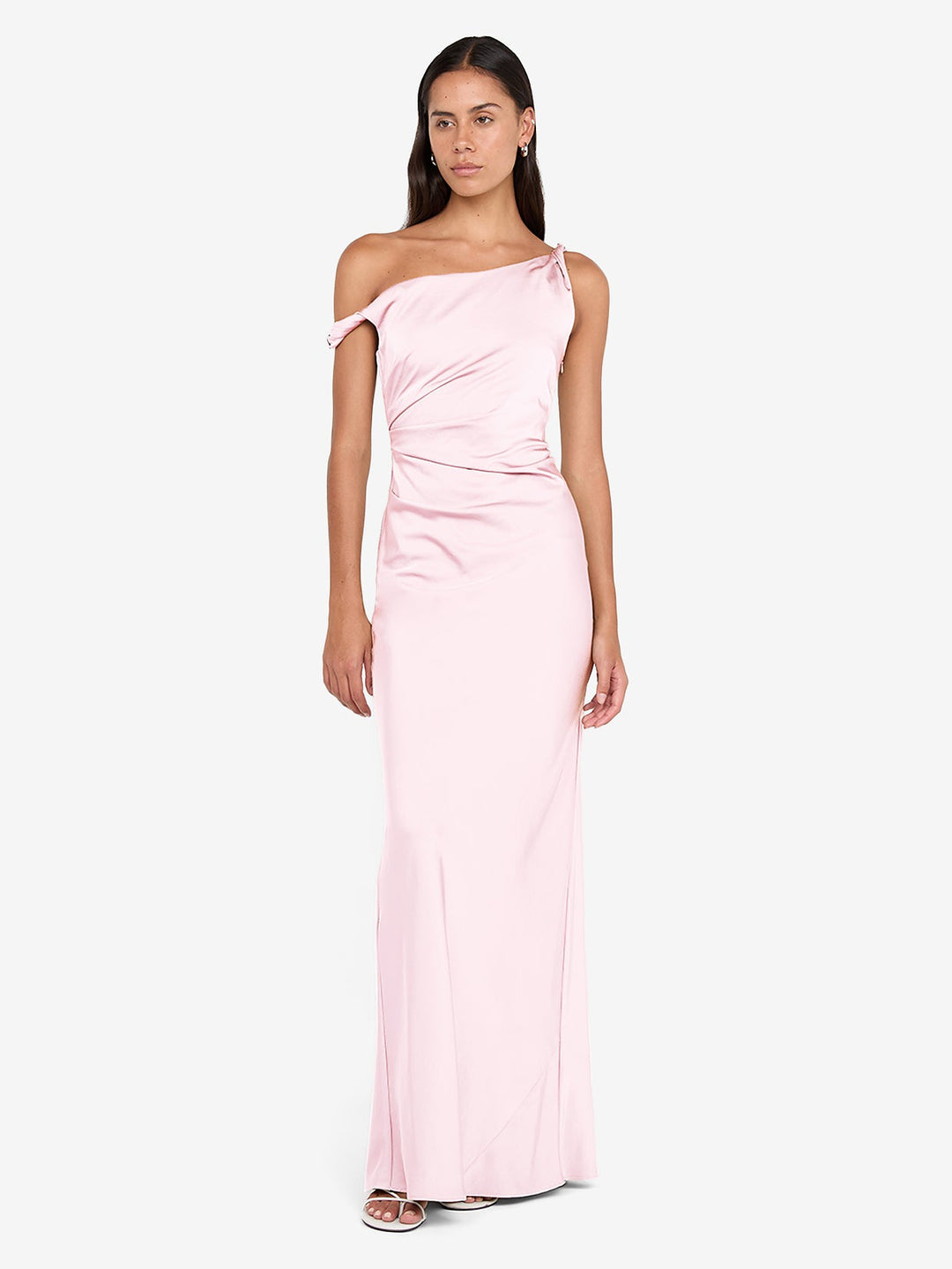LUNETTA TWIST STRAP DRESS - POWDER PINK