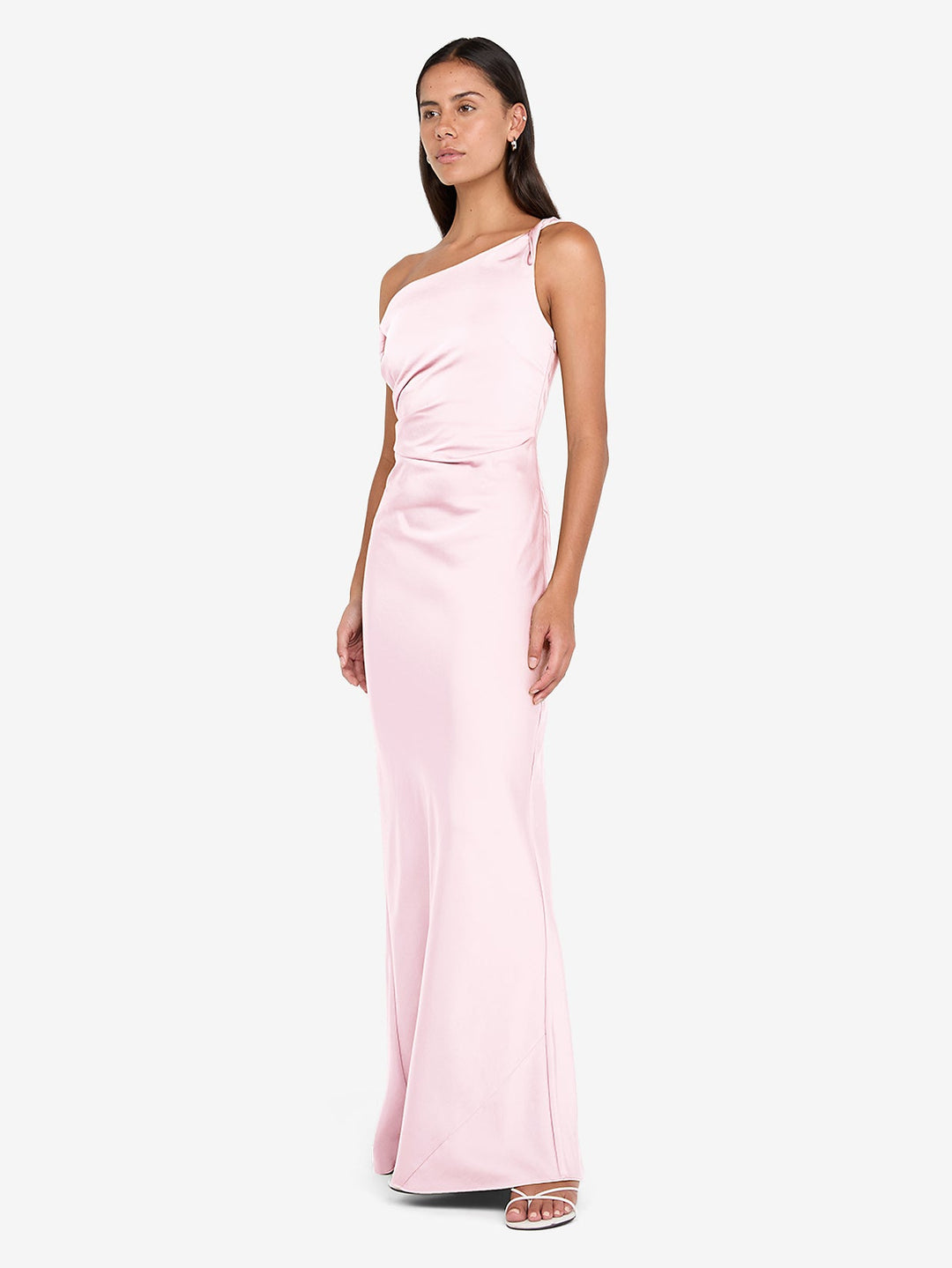 LUNETTA TWIST STRAP DRESS - POWDER PINK