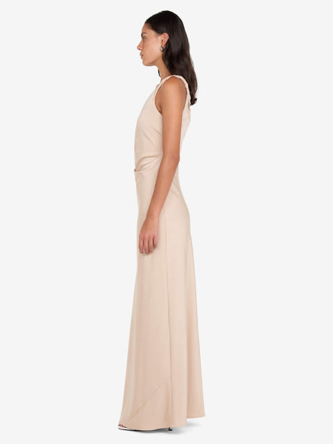 LUNETTA TWIST STRAP DRESS - SAND