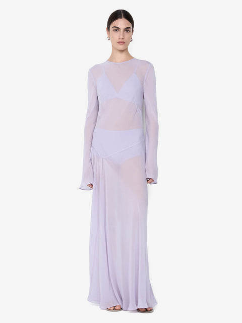 DELILAH LONG SLEEVE MAXI DRESS - WISTERIA