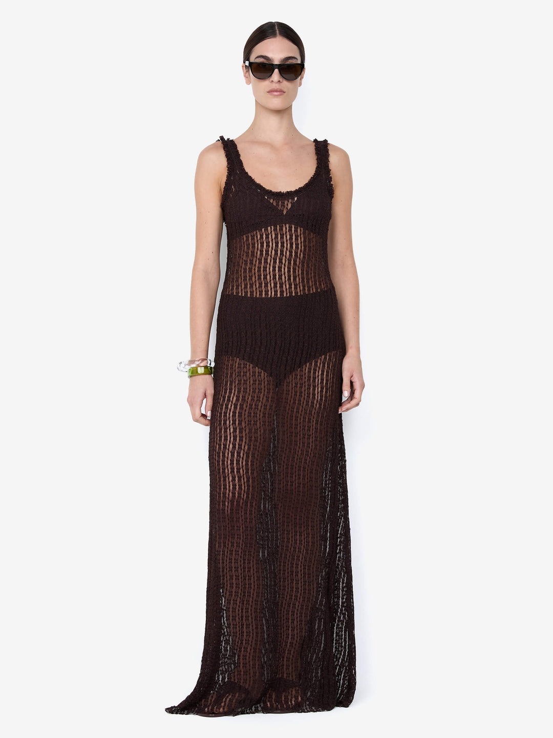 EMARETTA SCOOP MAXI DRESS - DARK CHOCOLATE
